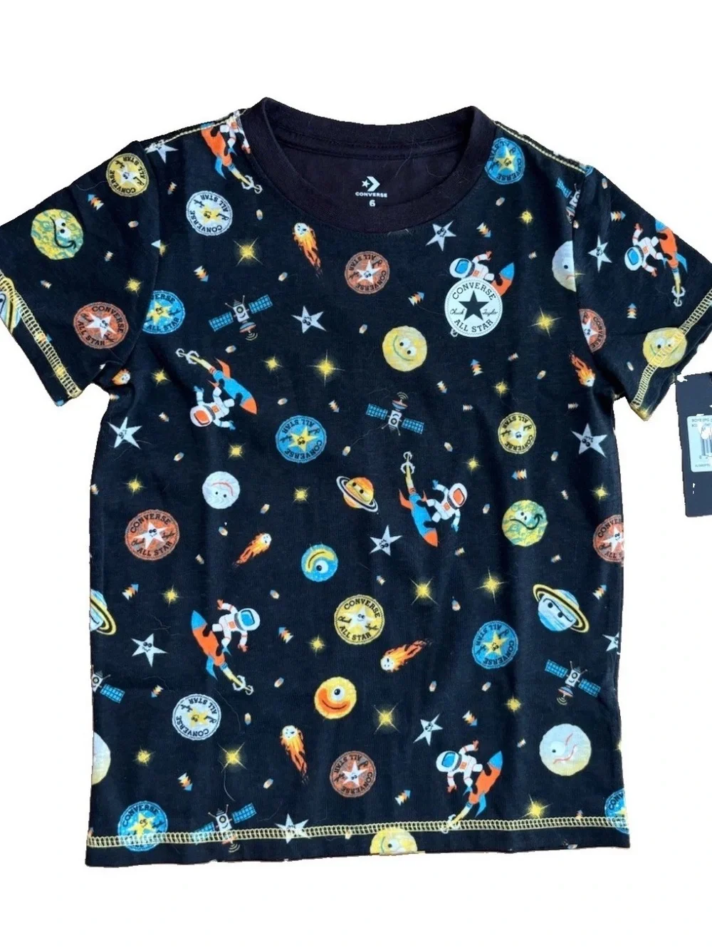 Converse Boys Space Themed 2-Piece S/S Shirt & Jogger Set - Size 6